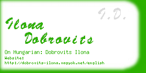 ilona dobrovits business card